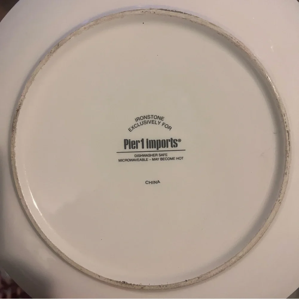 Pier 1 Imports White Ironstone Plate